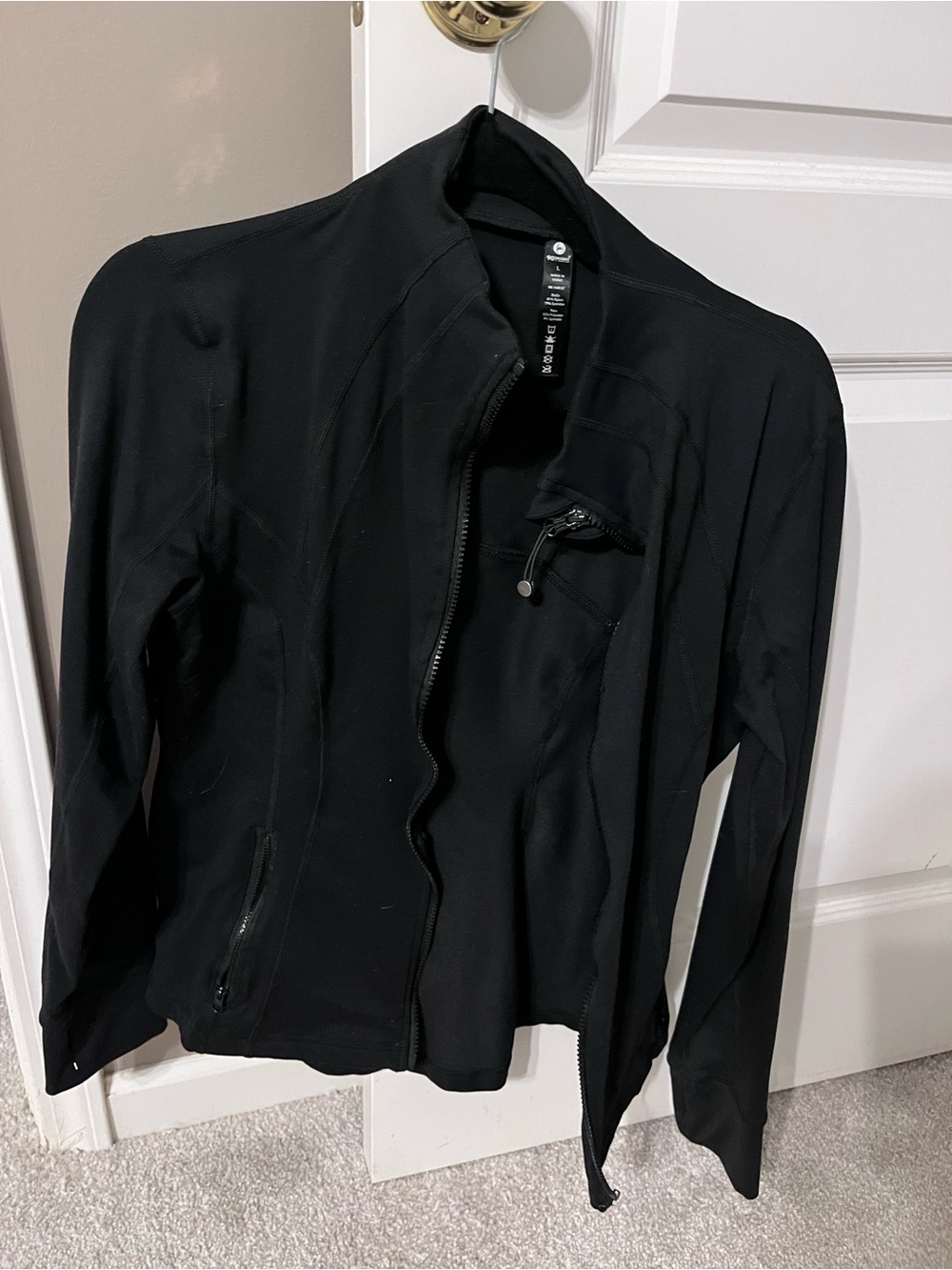 90 Degree By Reflex Black Womens Athletic Jacket